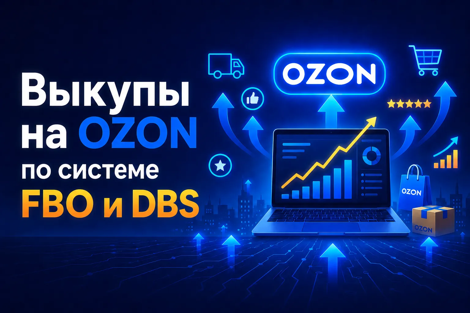 Выкупы на Ozon по системам FBO и DBS с акцентом на реальные заказы и рост карточек товаров